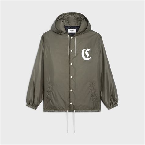 celine coach jacket in lightweight nylon